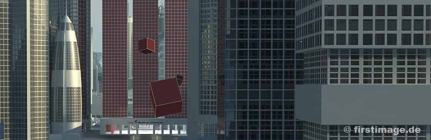 3D Animation eines Stadtmodels